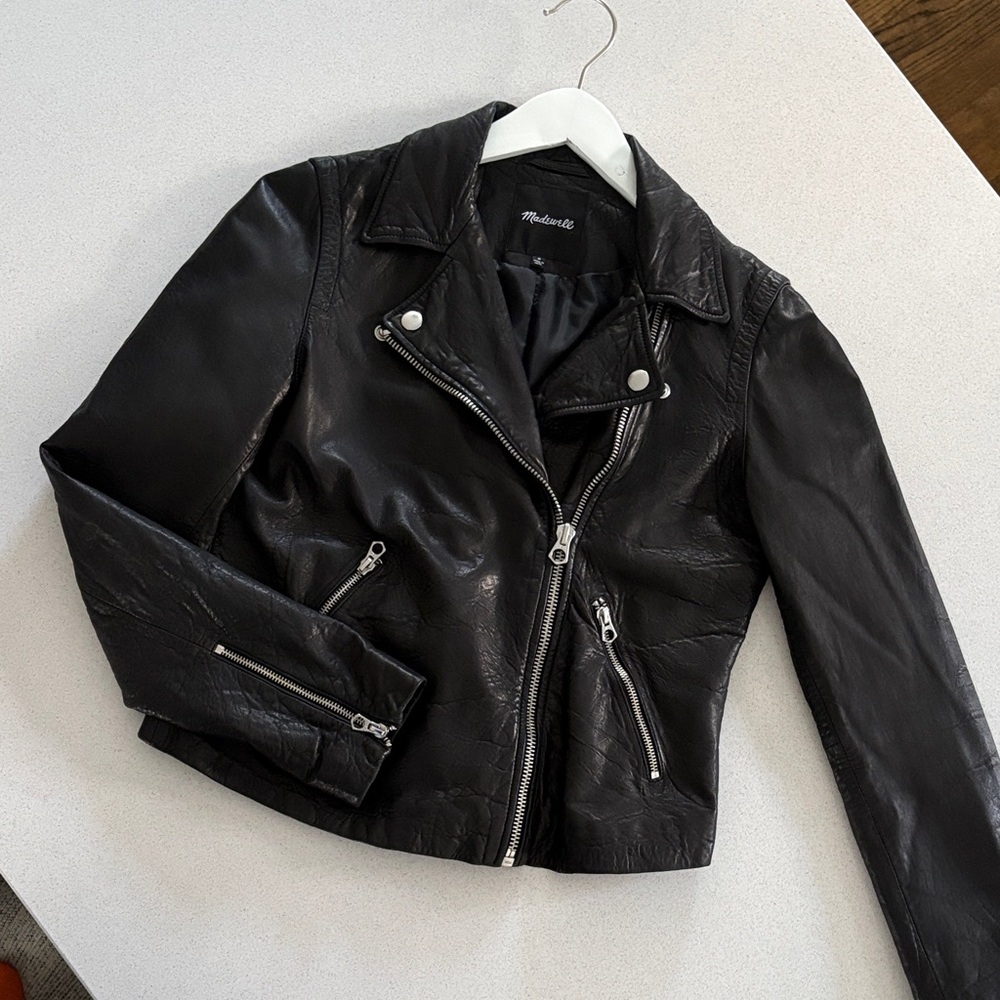 Madewell Black Leather Moto Jacket
